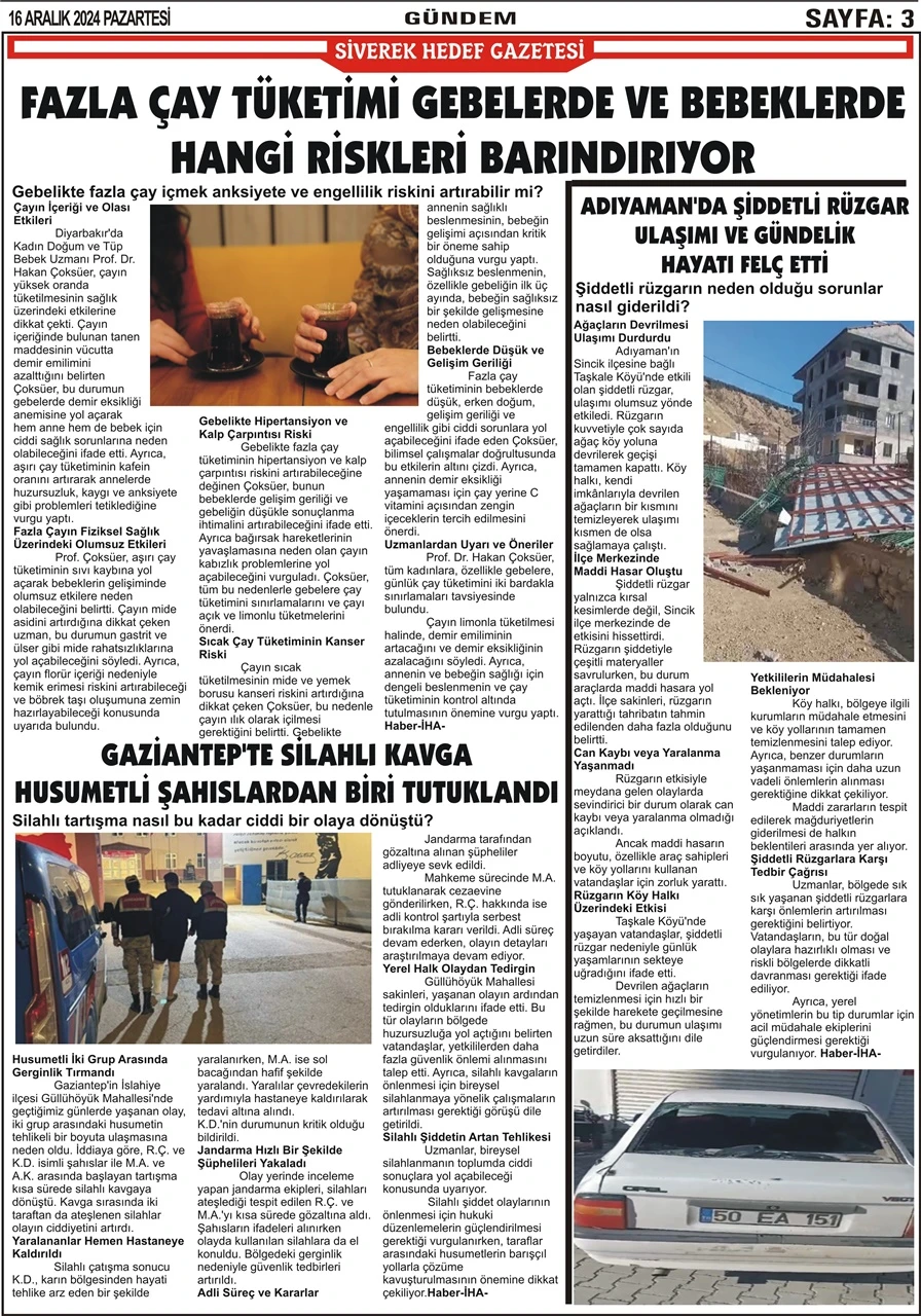 16.12.2024 Tarihli Gazetemiz