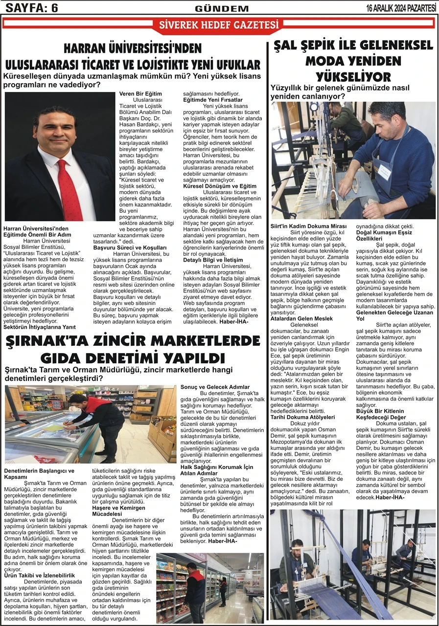 16.12.2024 Tarihli Gazetemiz