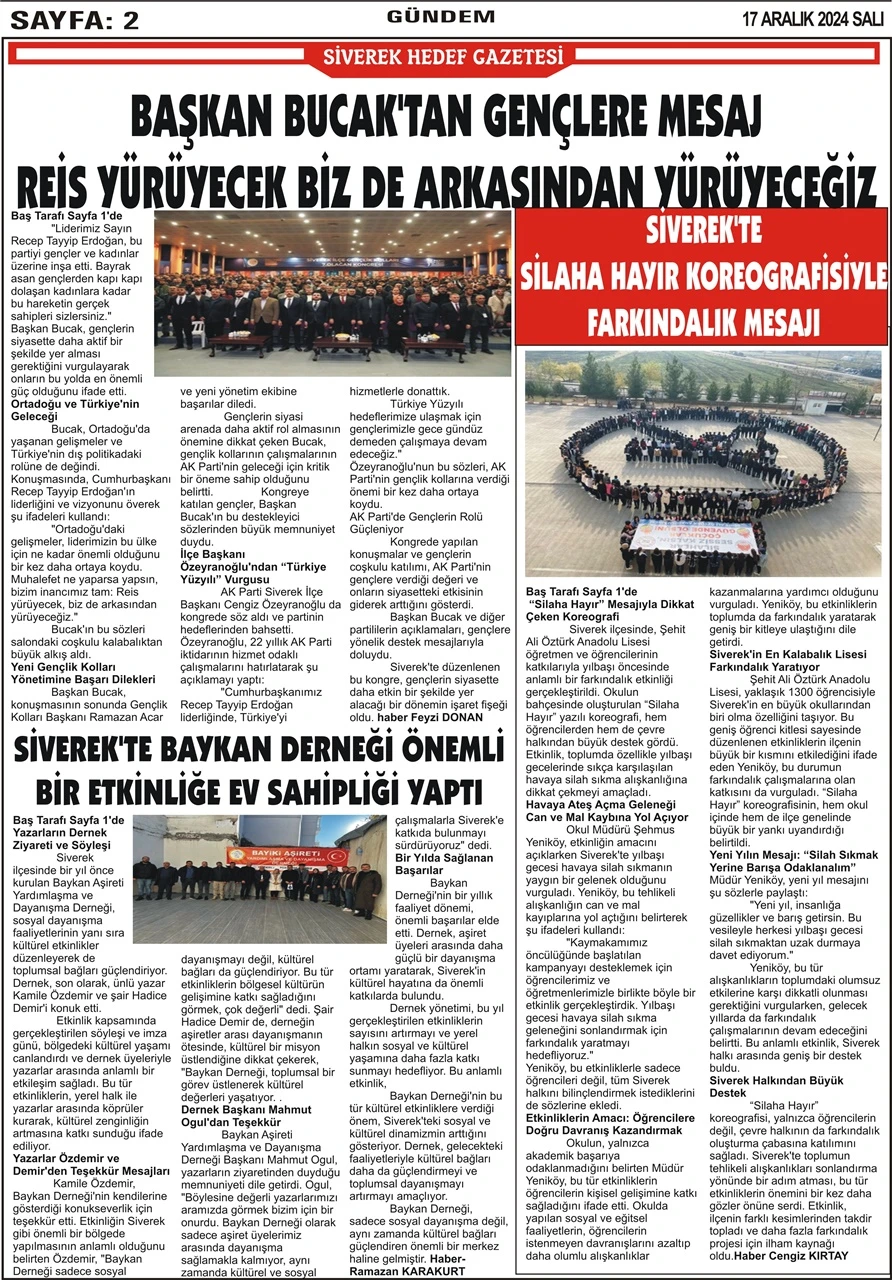 17.12.2024 Tarihli Gazetemiz