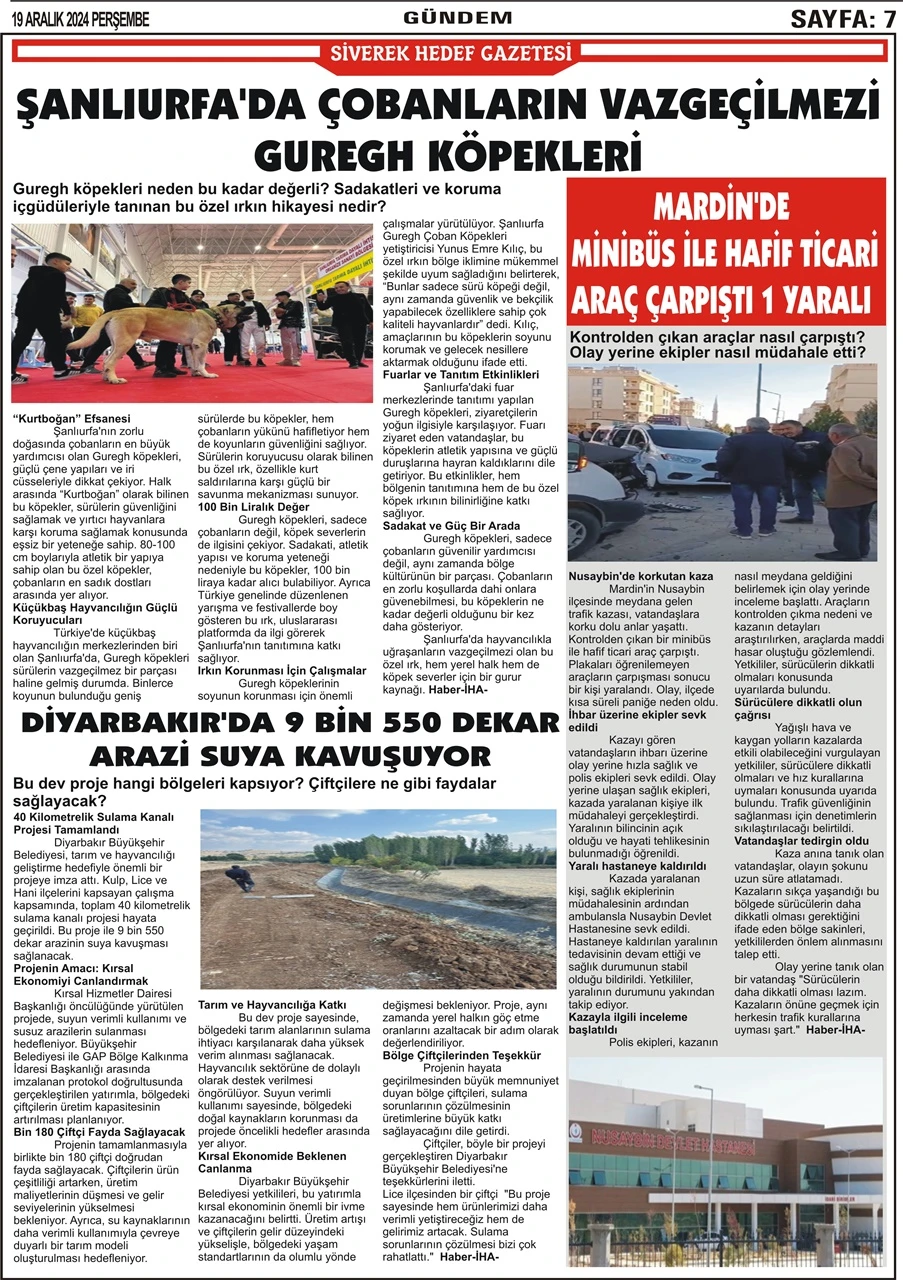 19.12.2024 Tarihli Gazetemiz