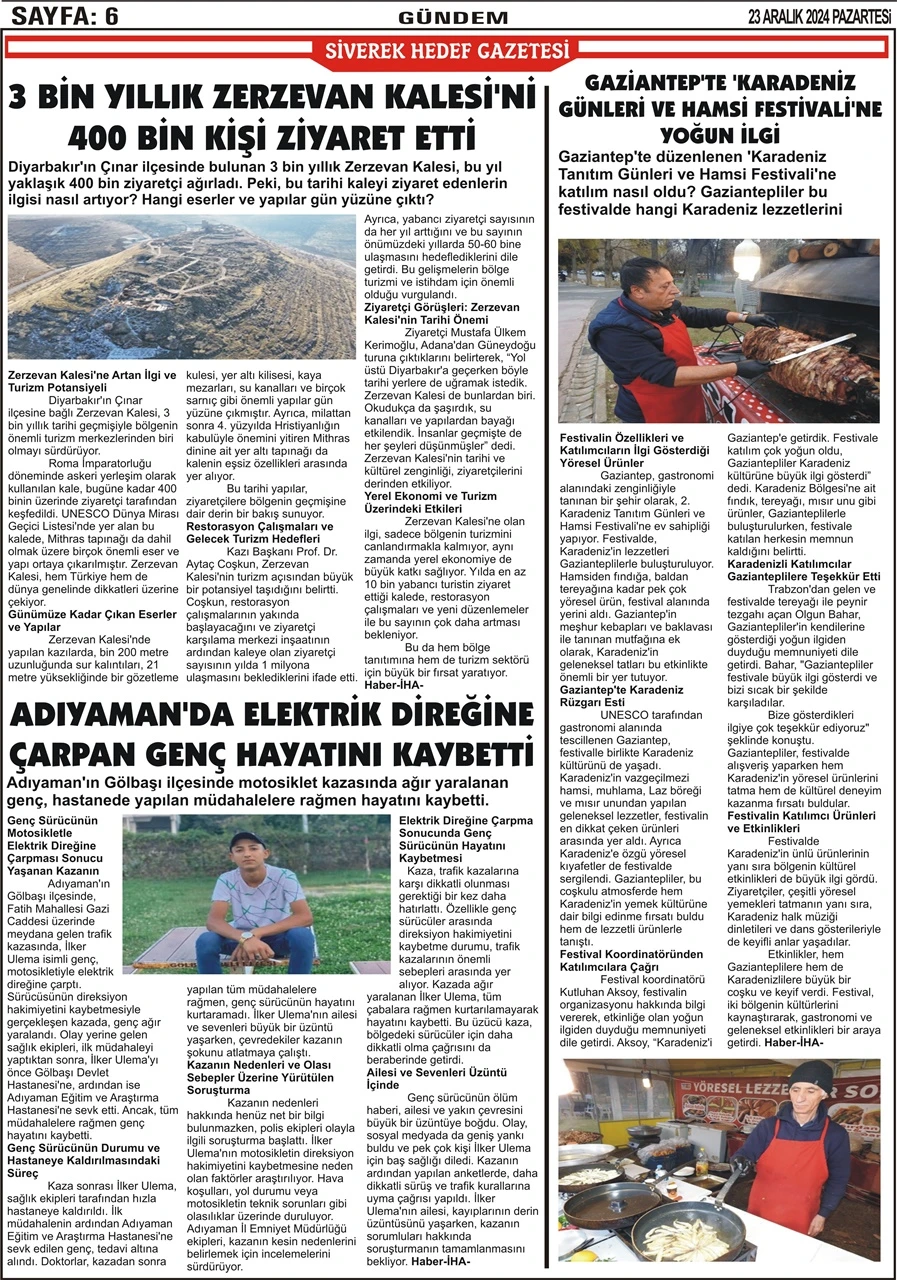 23.12.2024 Tarihli Gazetemiz