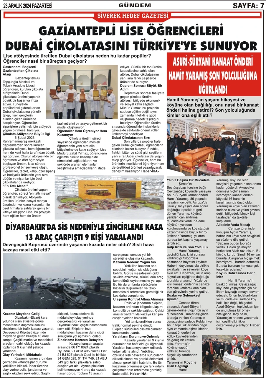 23.12.2024 Tarihli Gazetemiz