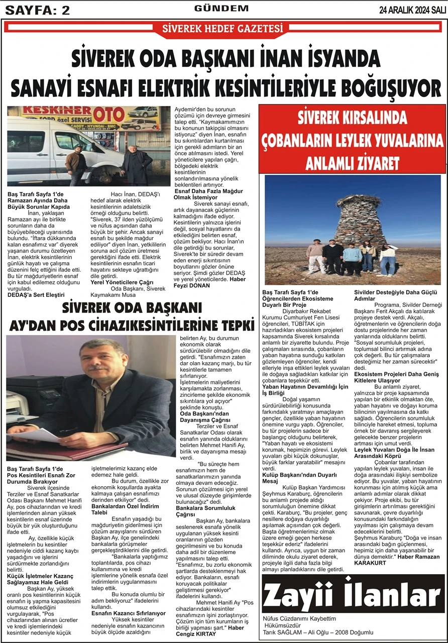 24.12.2024 Tarihli Gazetemiz