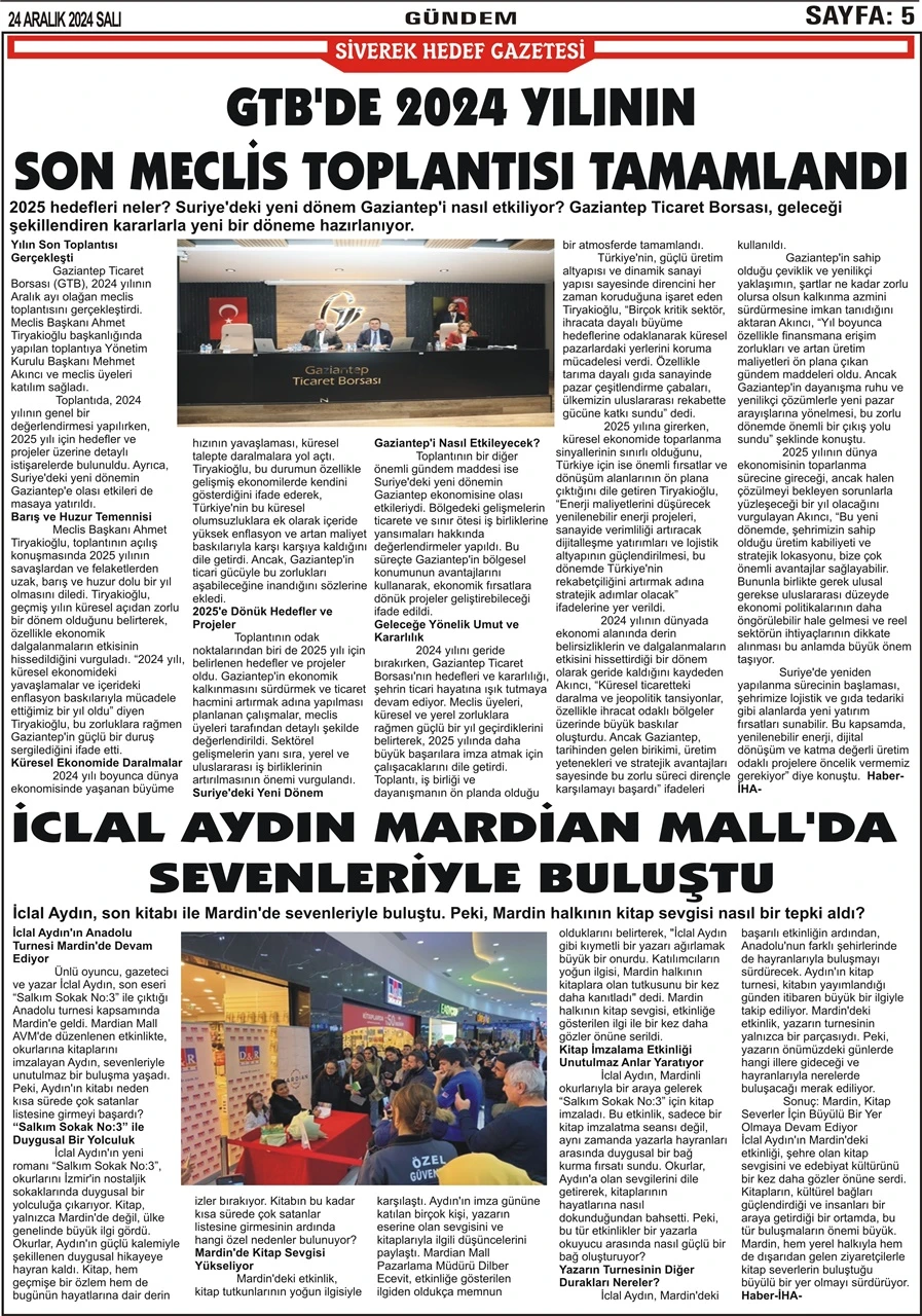 24.12.2024 Tarihli Gazetemiz