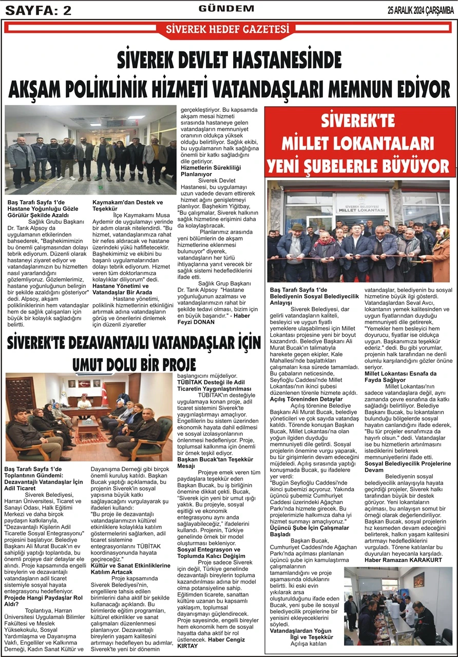 25.12.2024 Tarihli Gazetemiz