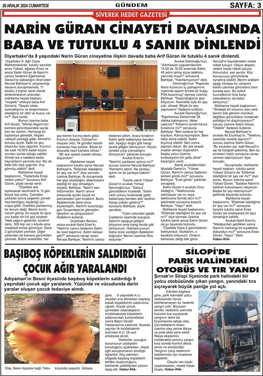 28.12.2024 Tarihli Gazetemiz