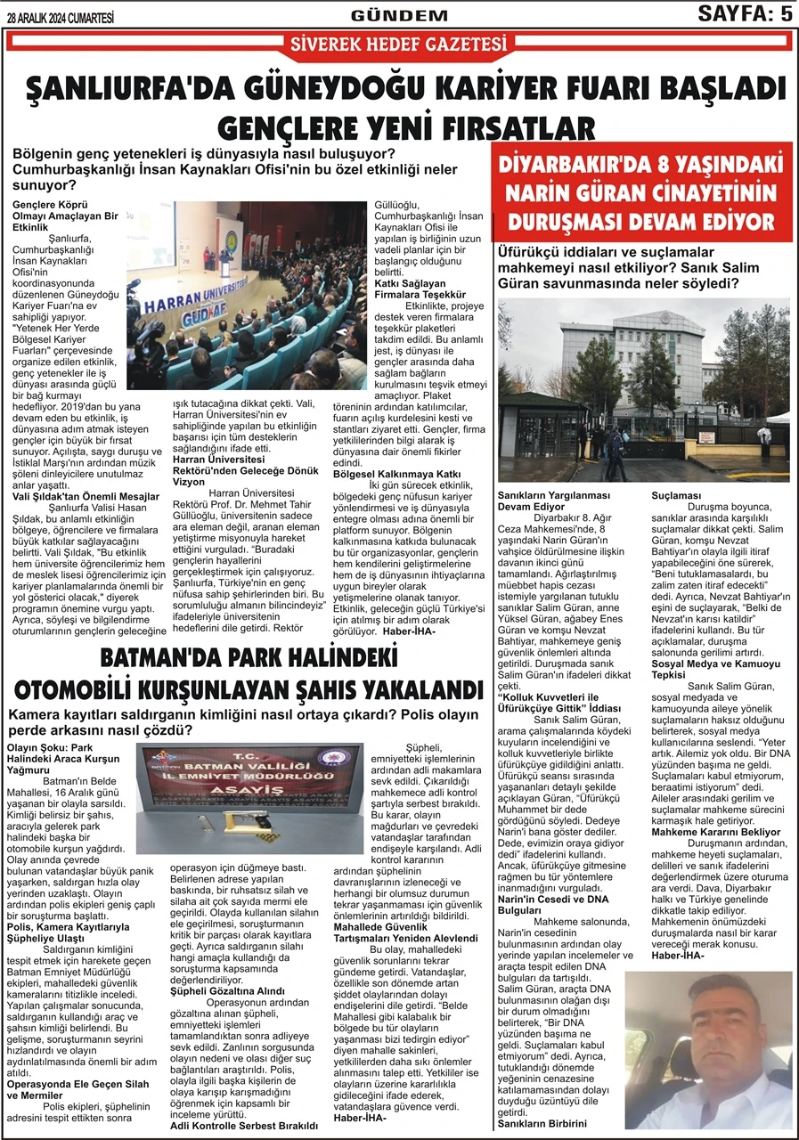 28.12.2024 Tarihli Gazetemiz