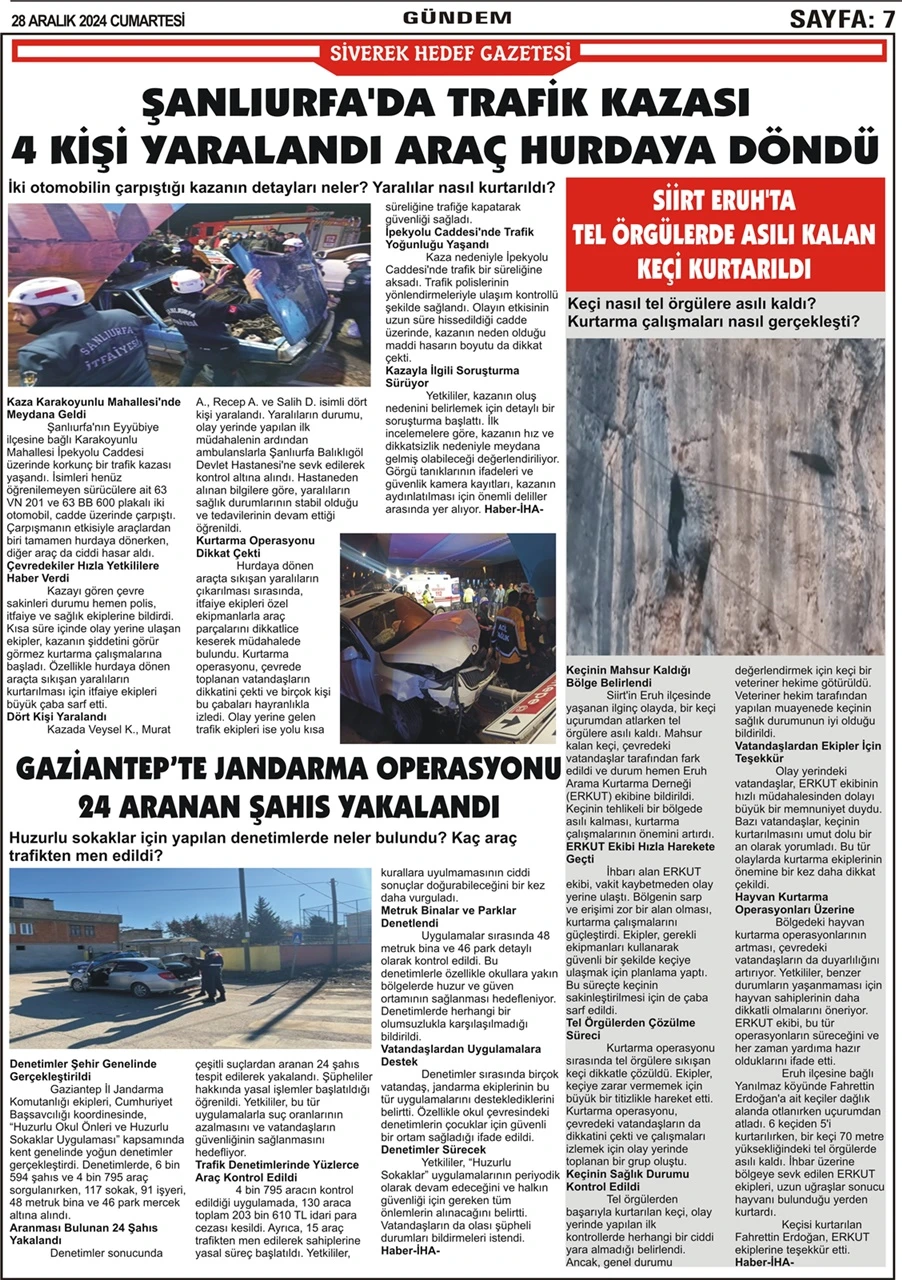 28.12.2024 Tarihli Gazetemiz