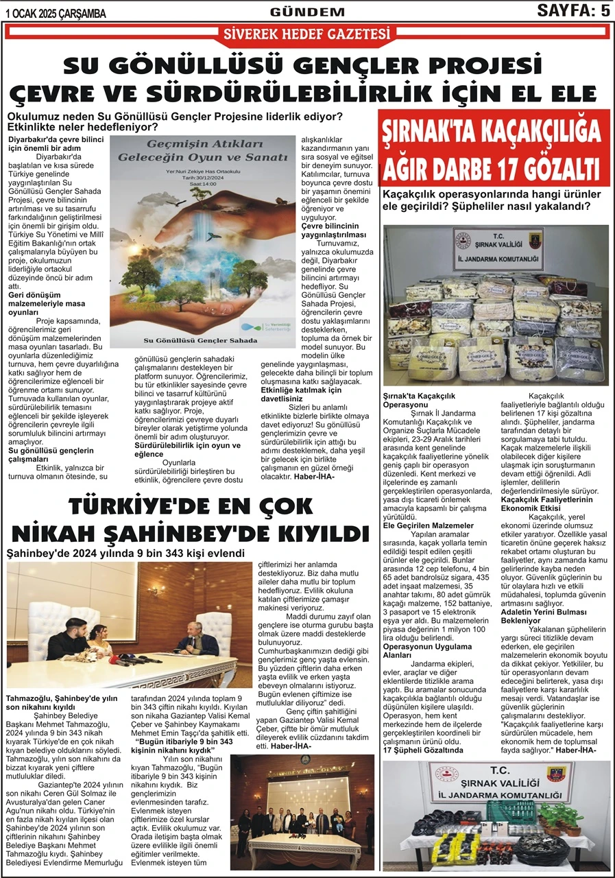 01.01.2025 Tarihli Gazetemiz