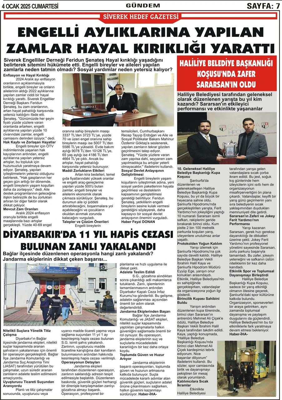 4.01.2025 Tarihli Gazetemiz 