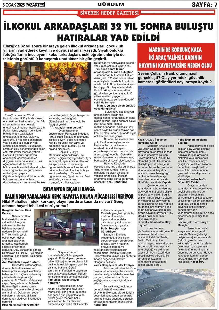 6.01.2025 Tarihli Gazetemiz