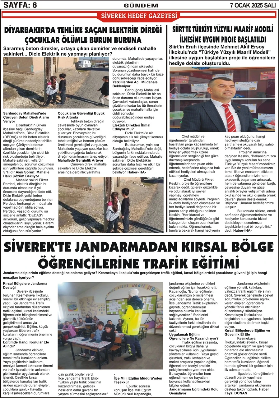 7.01.2025 Tarihli Gazetemiz