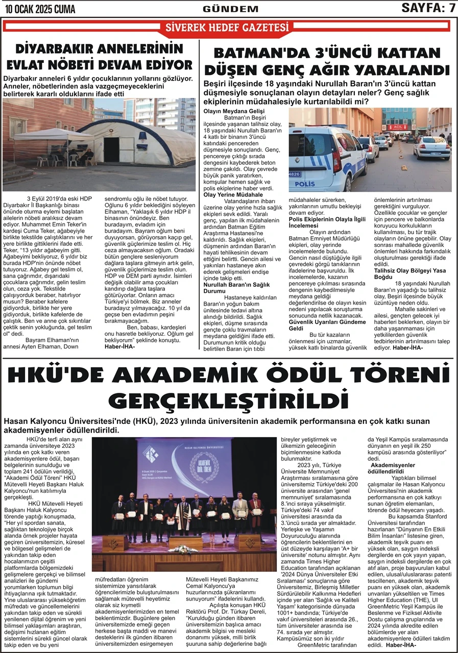 10.01.2025 Tarihli Gazetemiz