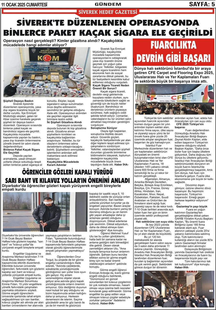 11.01.2025 Tarihli Gazetemiz