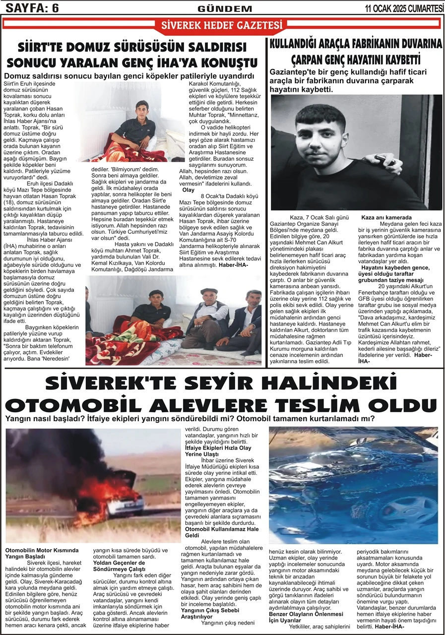 11.01.2025 Tarihli Gazetemiz