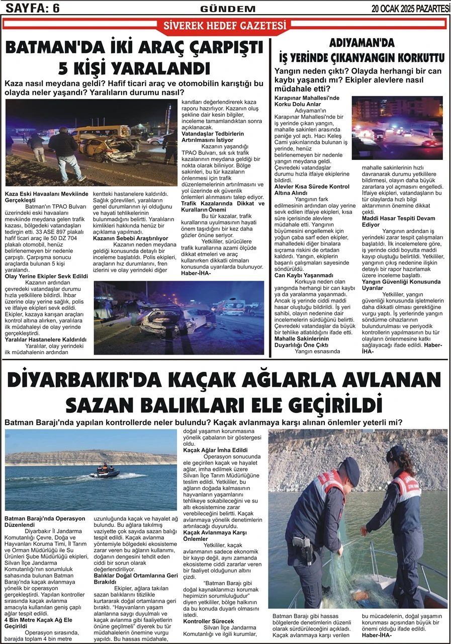 20.001.2025 Tarihli Gazetemiz