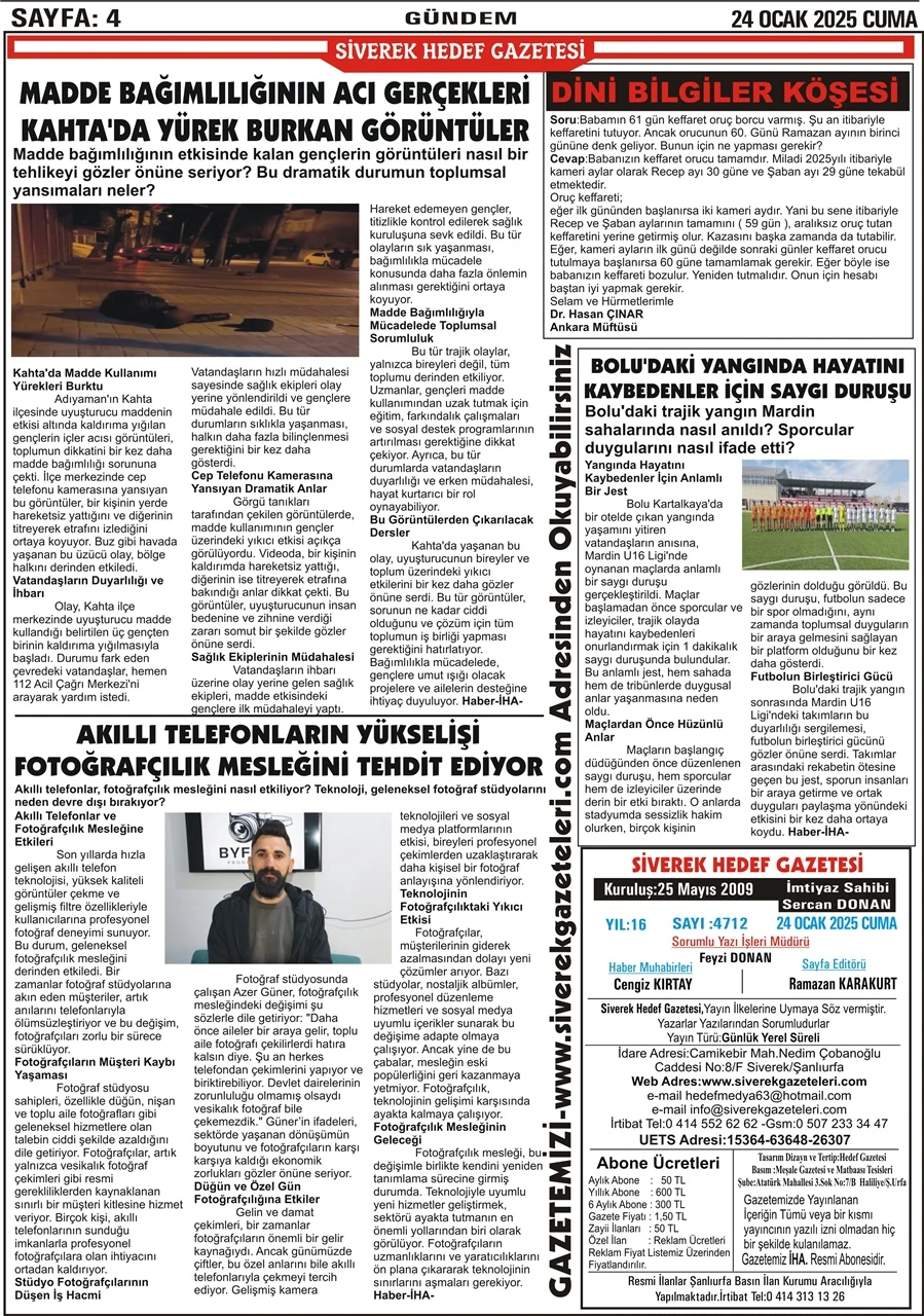 24.01.2025 Tarihli Gazetemiz