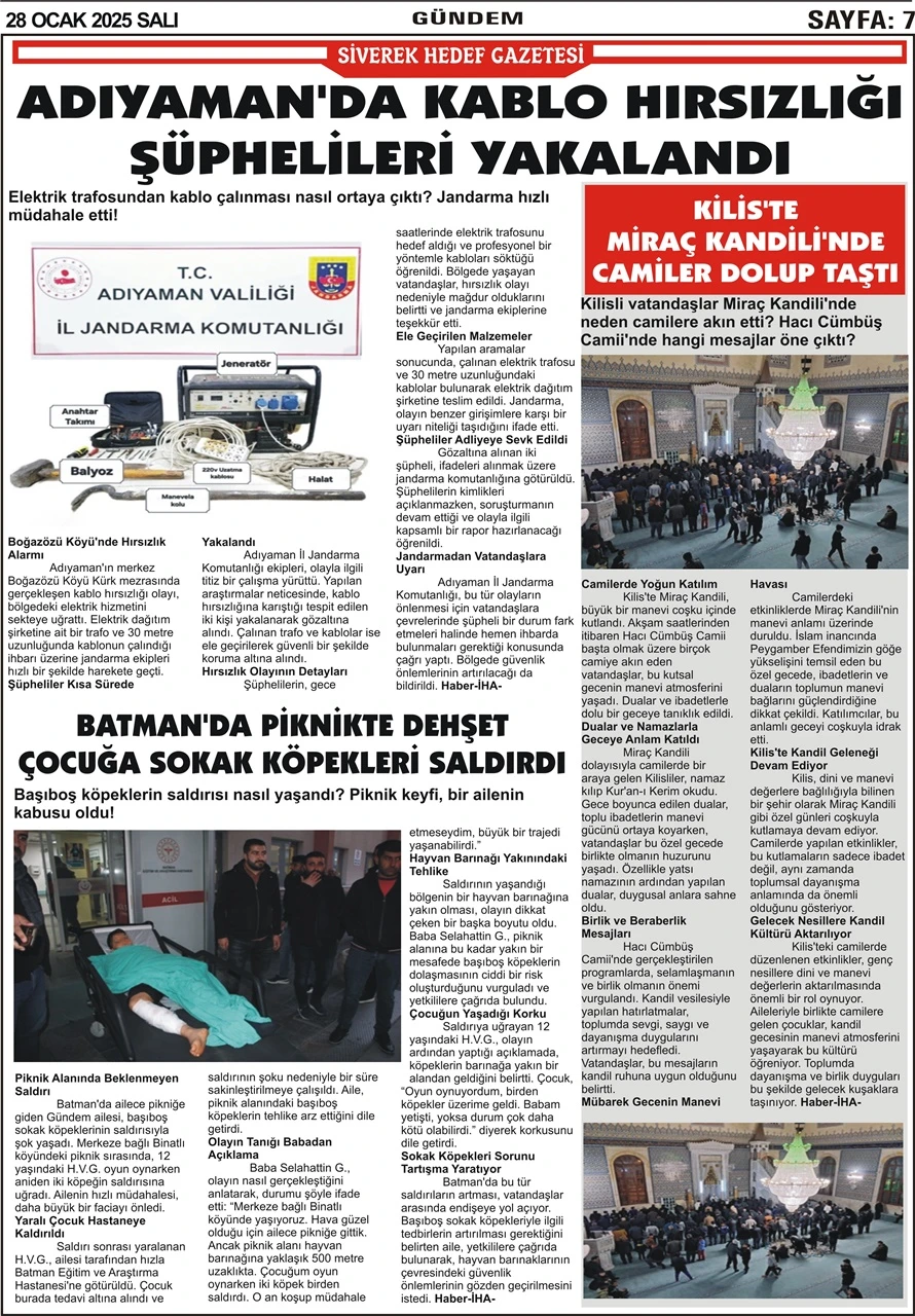 28.01.2025 Tarihli Gazeteöiz