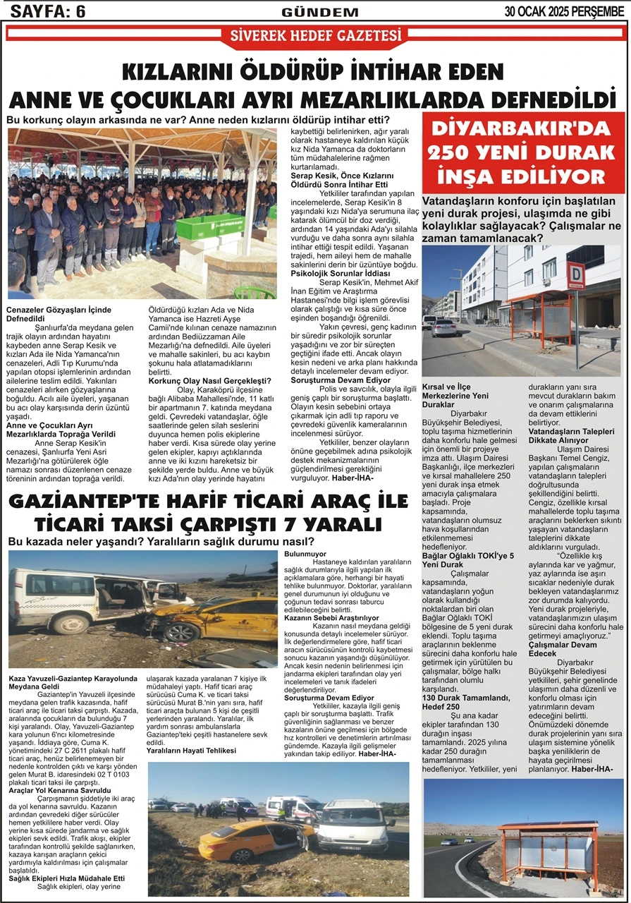 30.01.2025 Tarihli Gazetemiz