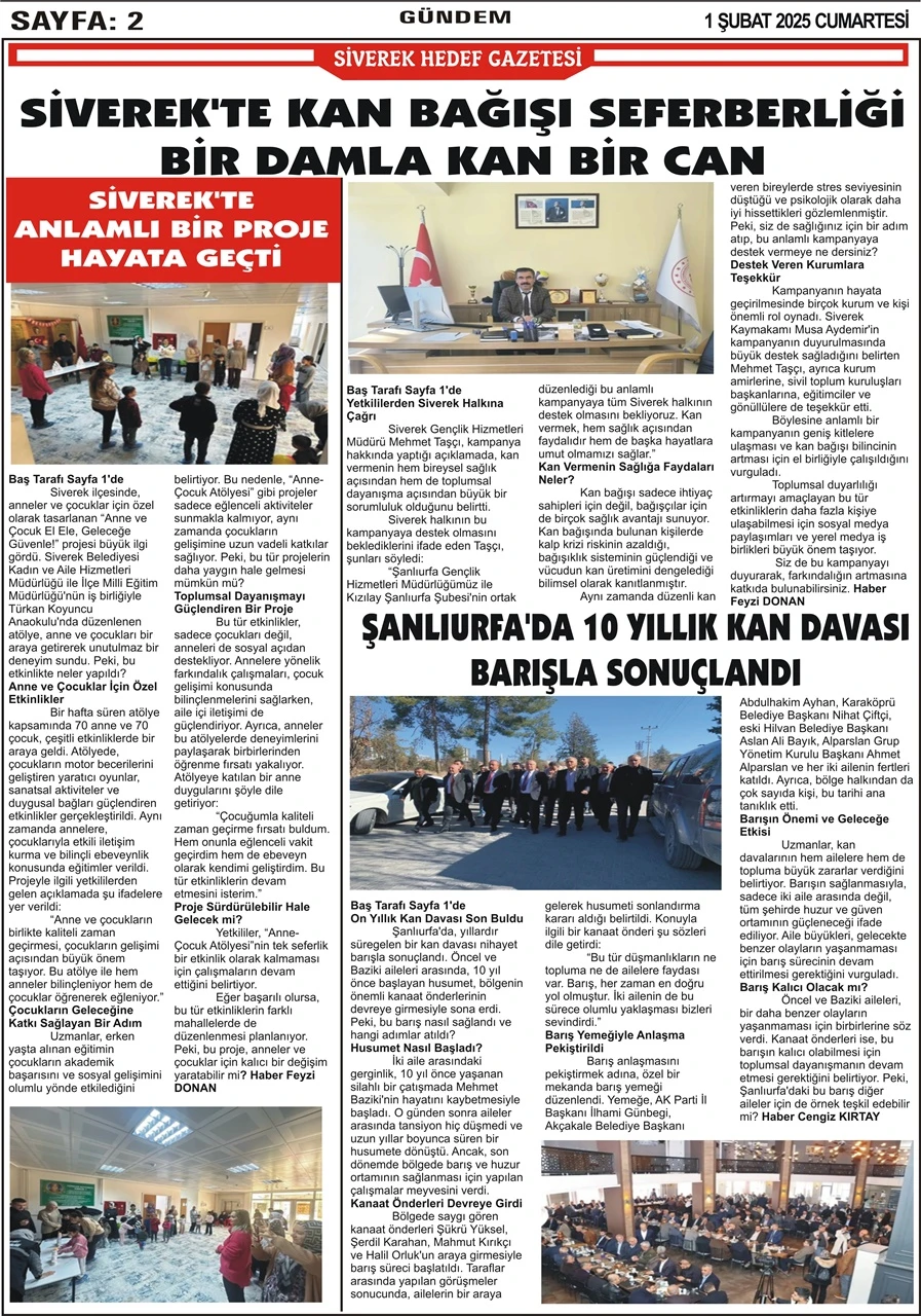 1. 02.2025 Tarihli Gazetemiz