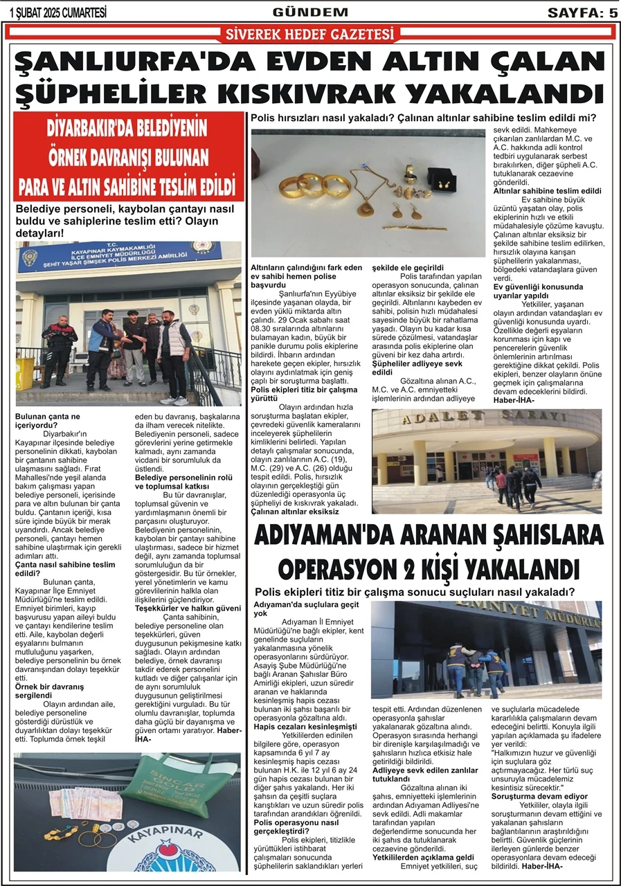 1. 02.2025 Tarihli Gazetemiz