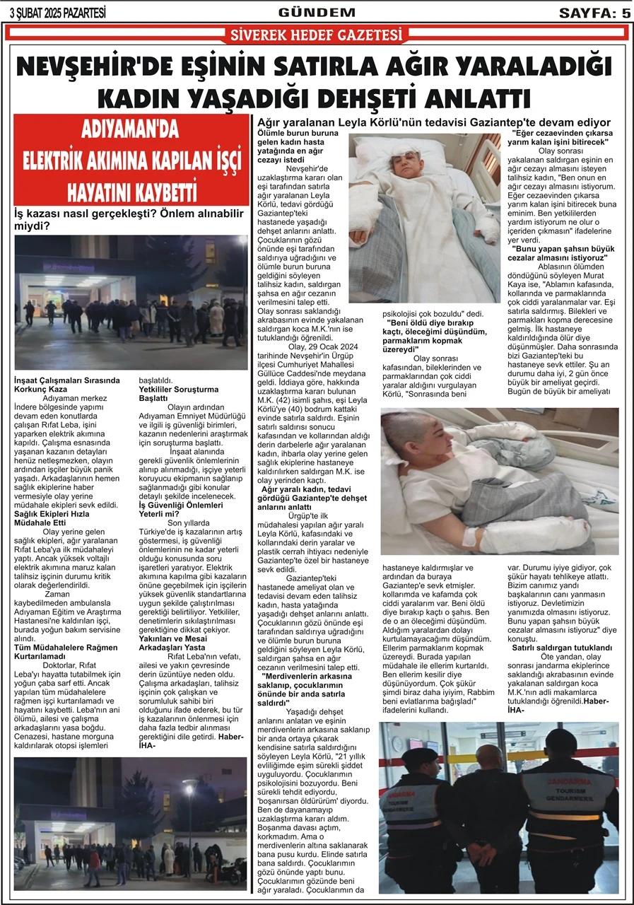 3.01.2025 Tarihli Gazetemiz