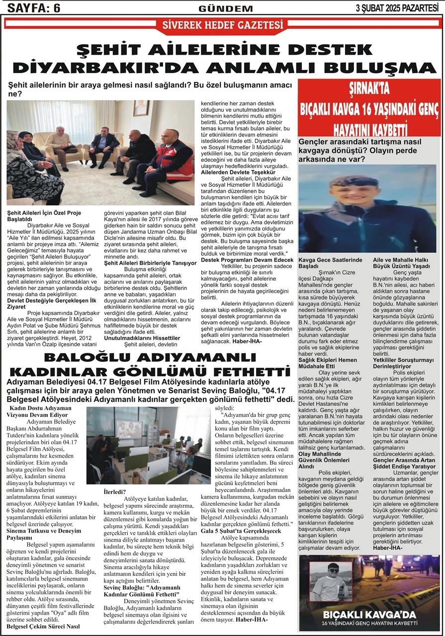 3.01.2025 Tarihli Gazetemiz