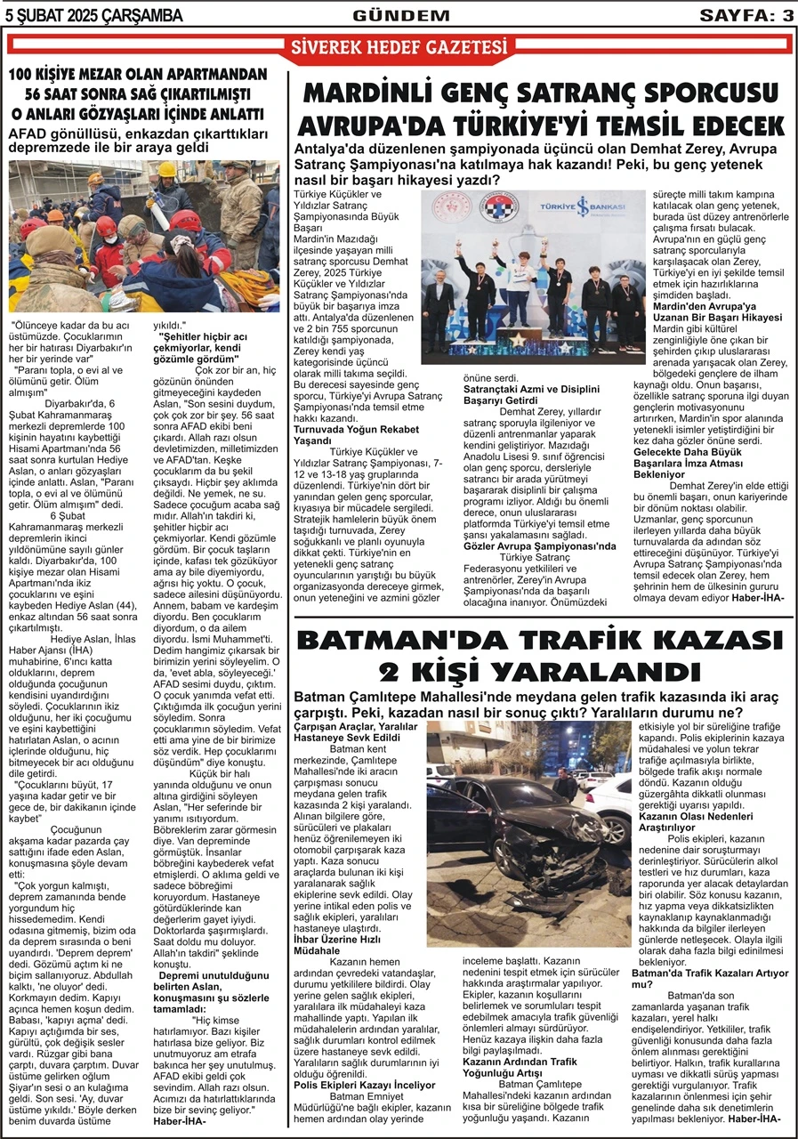 5.02.2025 Tarihli Gazetemiz