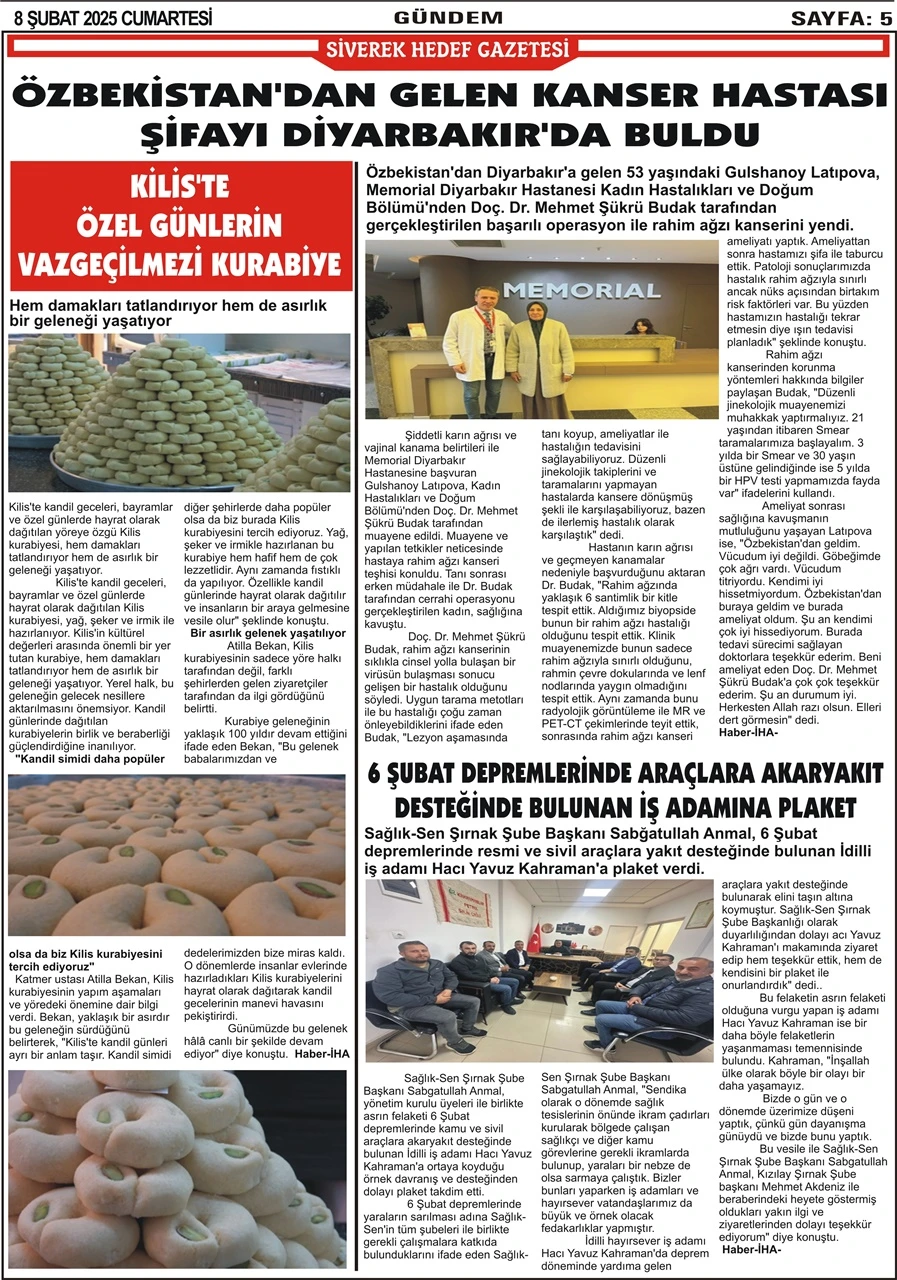 8.02.2025 Tarihli Gazetemiz