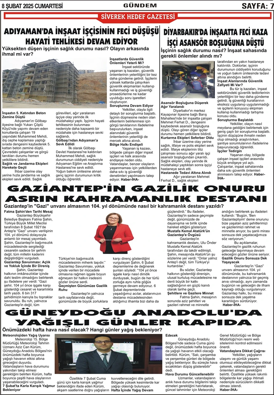 8.02.2025 Tarihli Gazetemiz