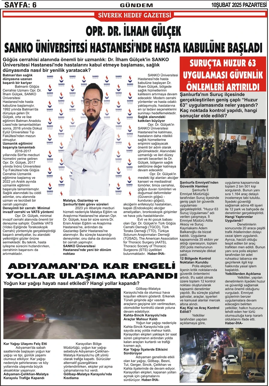 10.02.2025 Tarihli Gazetemiz