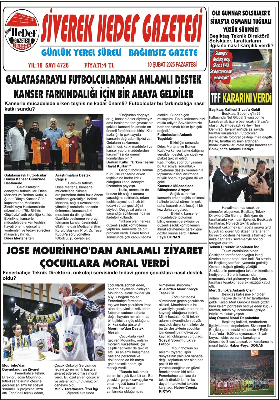 10.02.2025 Tarihli Gazetemiz