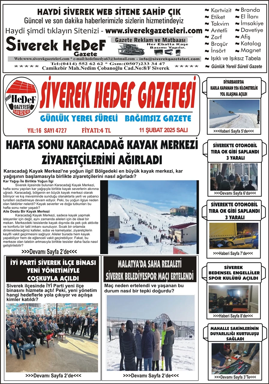 11.02.2025 Tarihli Gazetemiz