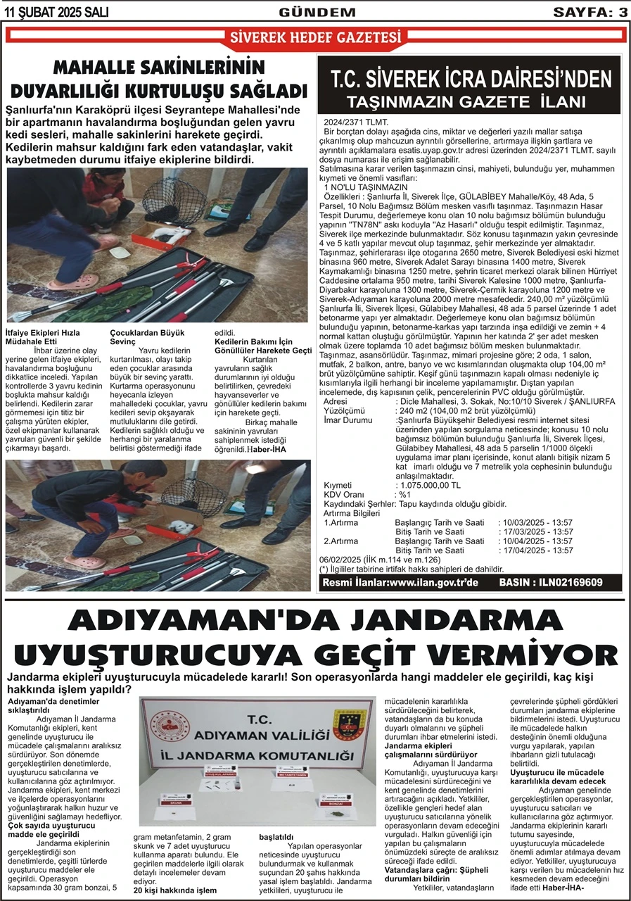 11.02.2025 Tarihli Gazetemiz