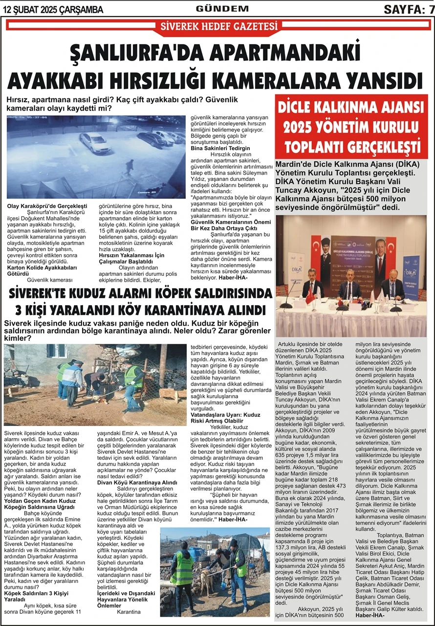 12.02.2025 Tarihli Gazetemiz