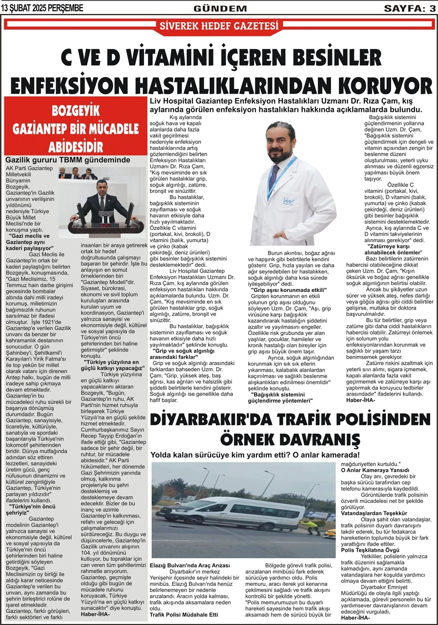 13.02.2025 Tarihli Gazetemiz