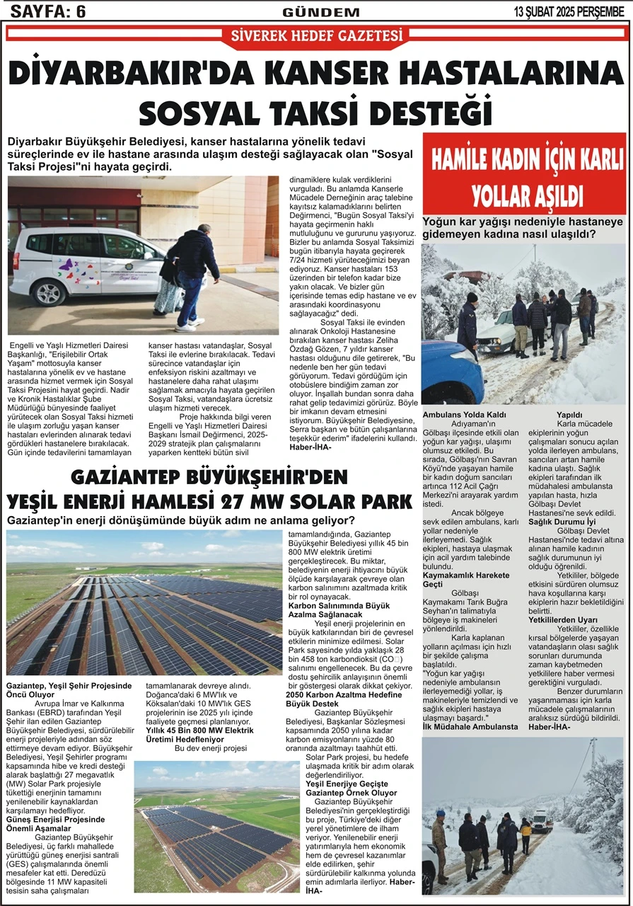 13.02.2025 Tarihli Gazetemiz