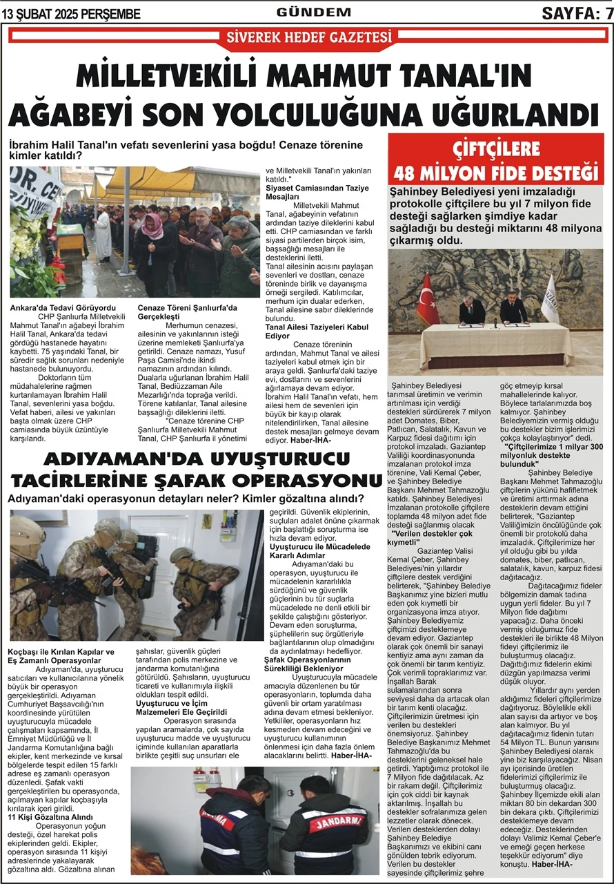 13.02.2025 Tarihli Gazetemiz