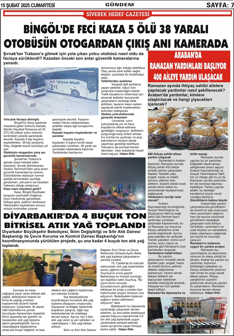 15.02.2025 Tarihli Gazetemiz