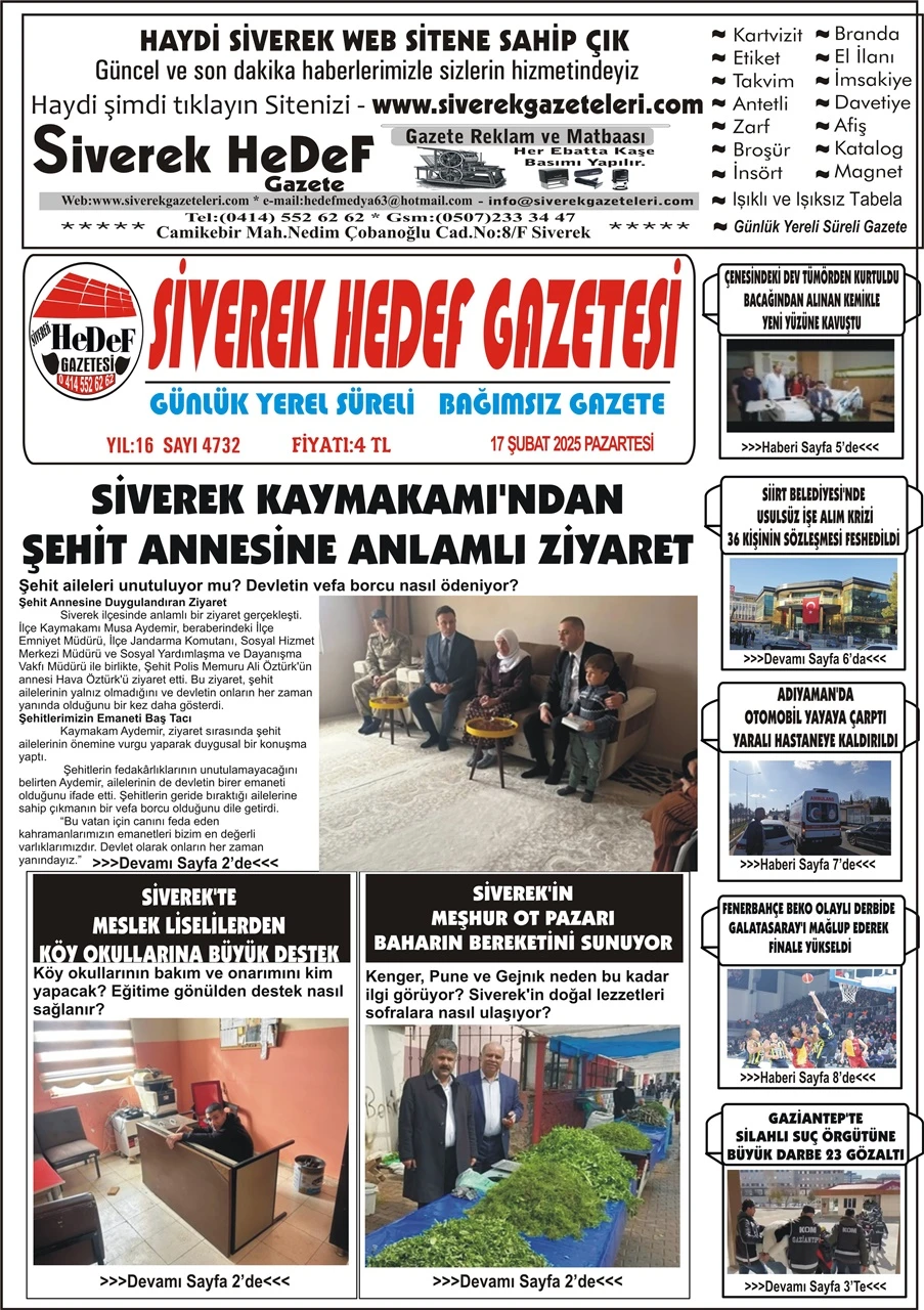 17.02.2025 Tarihli Gazetemiz