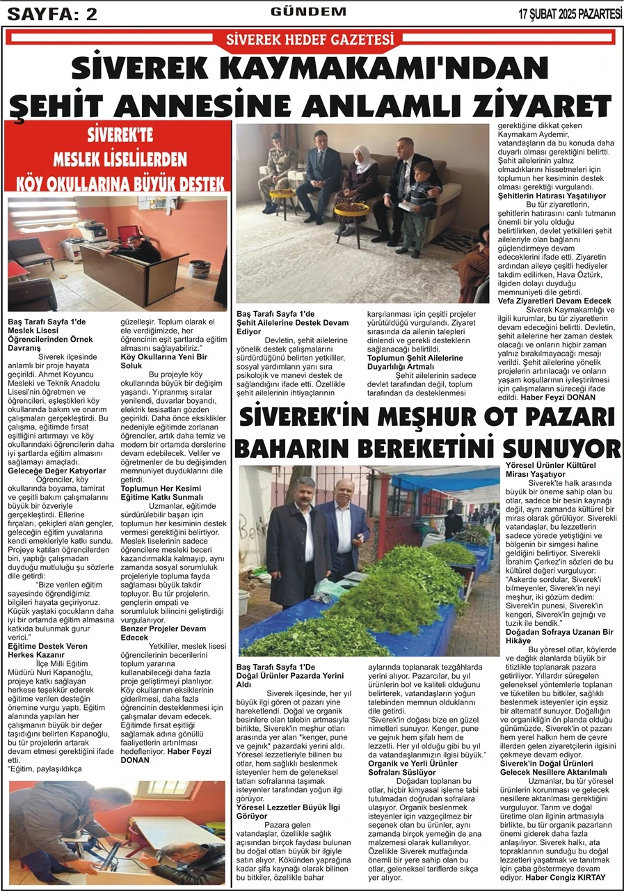 17.02.2025 Tarihli Gazetemiz