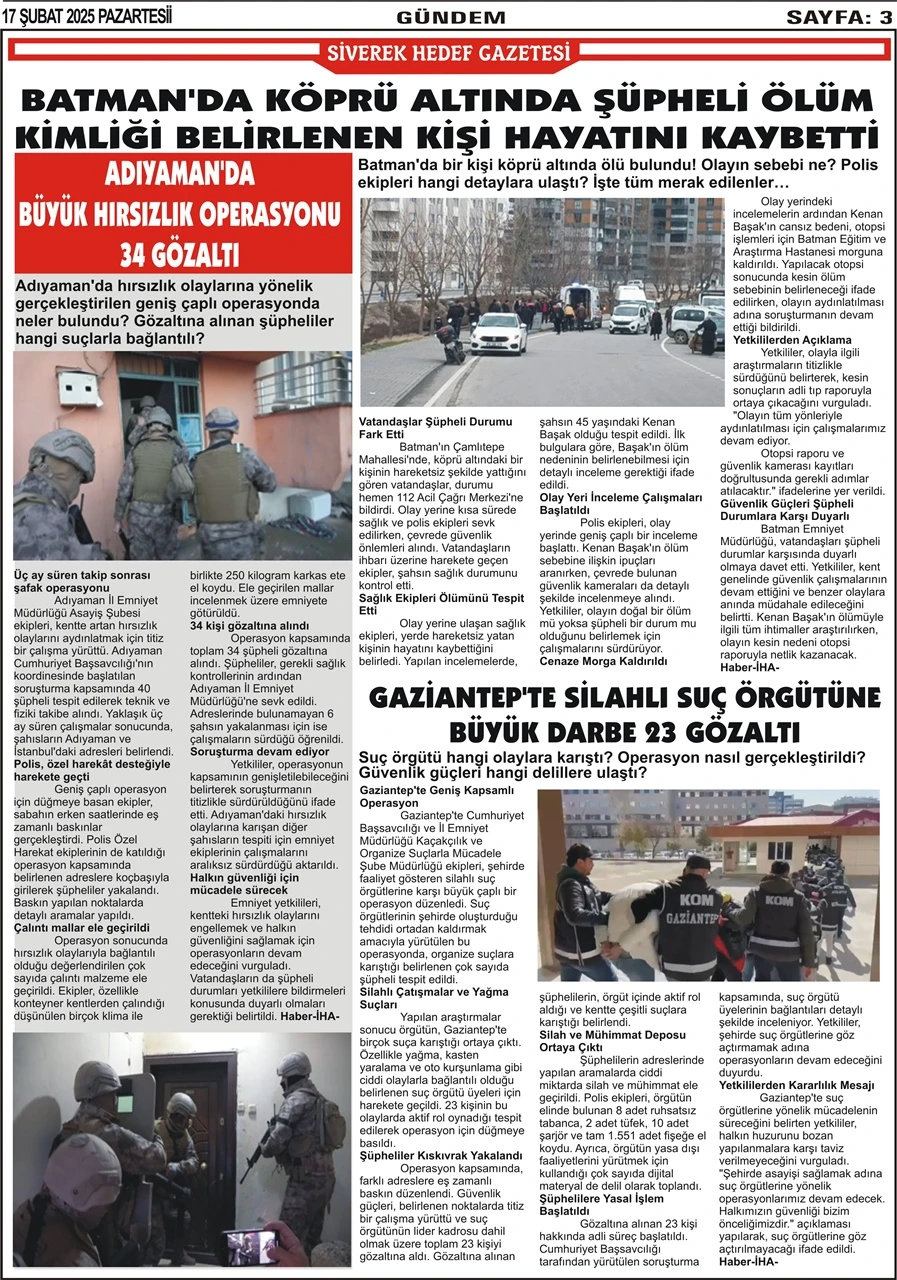 17.02.2025 Tarihli Gazetemiz