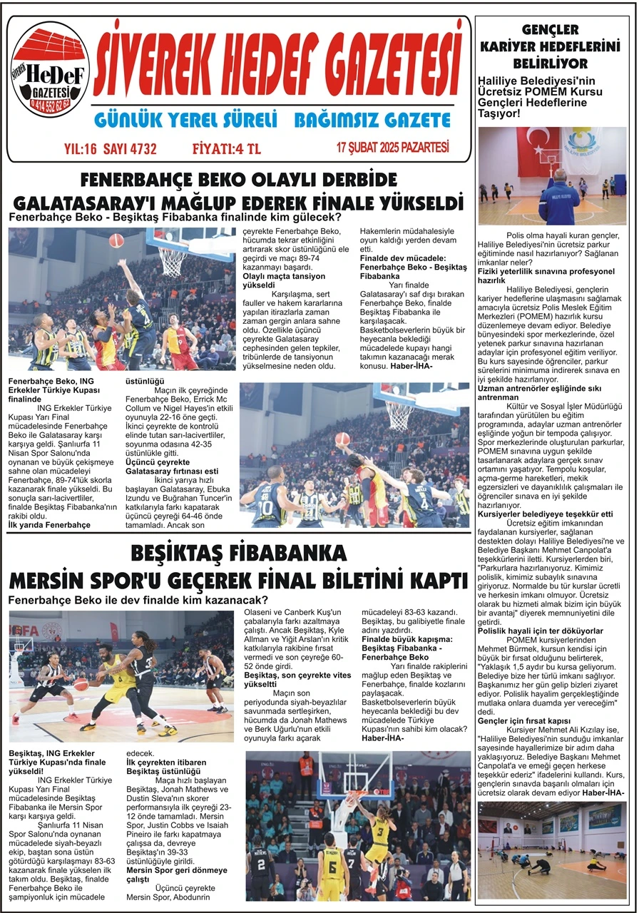 17.02.2025 Tarihli Gazetemiz