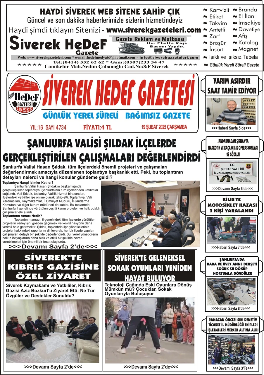 19.02.2025 Tarihli Gazetemiz