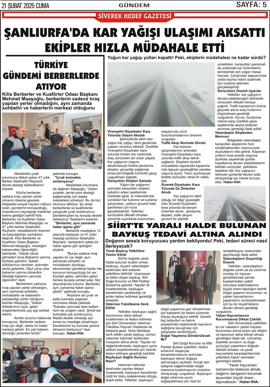 21.02.2025 Tarihli Gazetemiz