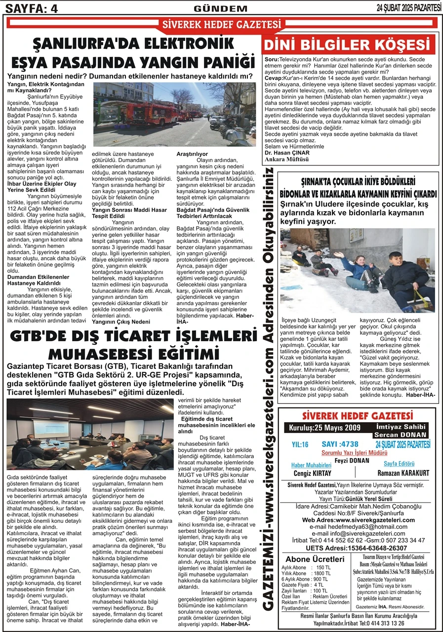 24.02.2025 Tarihli Gazetemiz