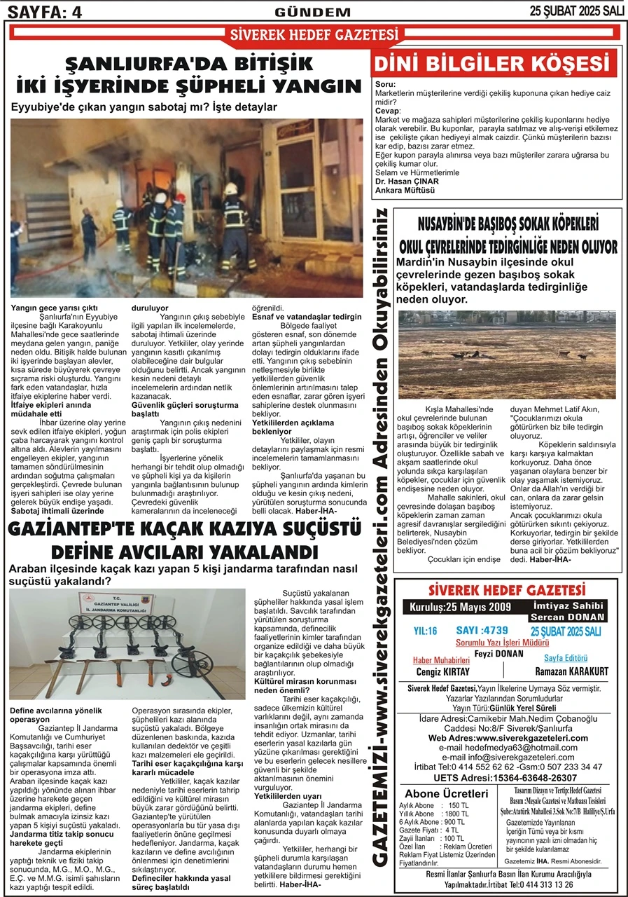 25.02.2025 Tarihli Gazetemiz