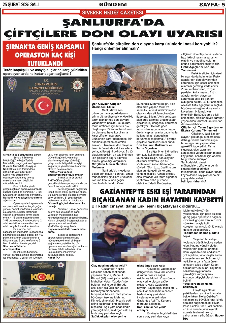 25.02.2025 Tarihli Gazetemiz