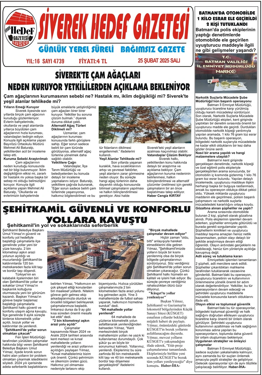 25.02.2025 Tarihli Gazetemiz