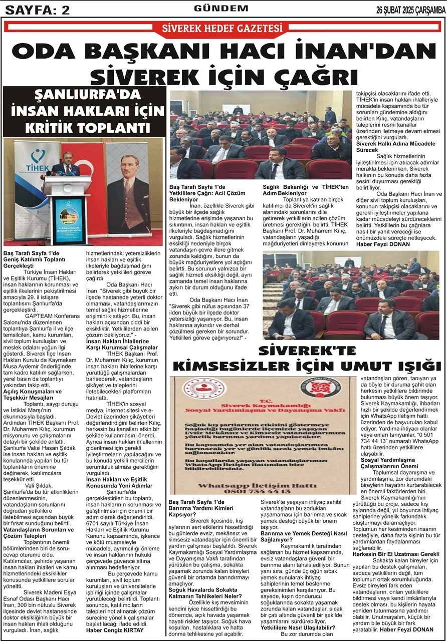 26.02.2025 Tarihli Gazetemiz